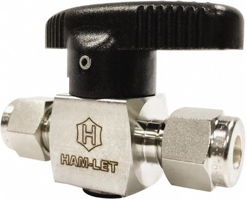 1/8" Pipe, 3,000 psi WOG Rating, 316/316L Stainless Steel, Inline, One Way Instrumentation Plug Valve