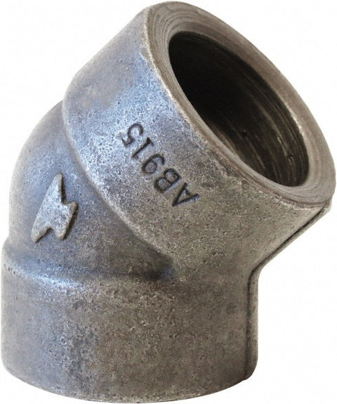 Black 45 deg Elbow: 4", Socket Weld