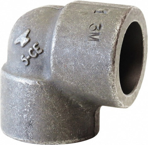 Black 90 deg Elbow: 1/8", Socket Weld