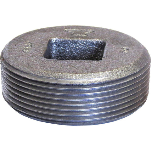 Black Countersunk Plug: 2", FPT