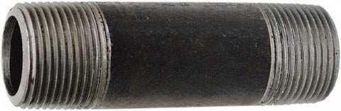 Black Pipe Nipple: 1-1/4" Dia x 4" Long, Schedule 160