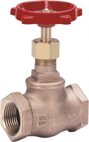 1/4" Pipe, Threaded (NPT) Ends, Bronze Integral Globe Valve
