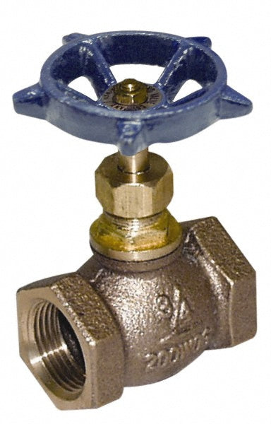 1-1/4" Pipe, FNPT Ends, Lead Free Brass Rising Stem Globe Valve