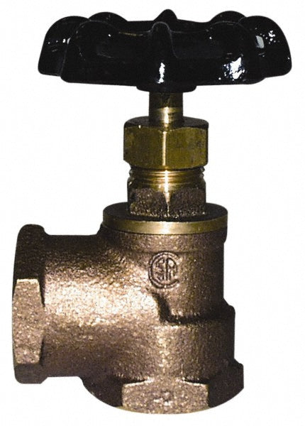 3/4" Pipe, 125 psi WOG Rating, Lead Free Brass Angle, Stop Valve
