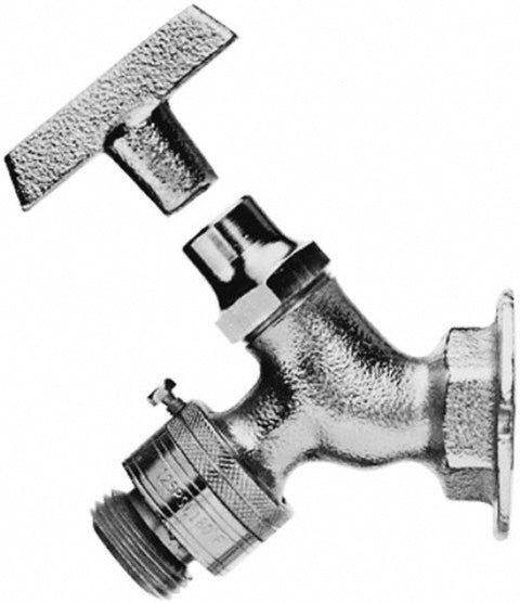 1/2" Pipe, Chrome Plated Brass Sillcock with Vacuum Breaker