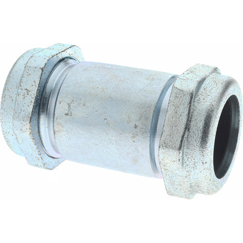 1-1/4" Pipe, Galvanized Compression Pipe Coupling