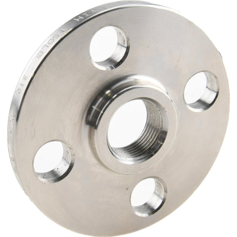 3/4" Pipe, 3-7/8" OD, Stainless Steel, Threaded Pipe Flange