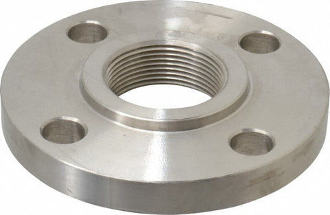 1-1/2" Pipe, 5" OD, Stainless Steel, Threaded Pipe Flange