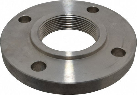 3" Pipe, 7-1/2" OD, Stainless Steel, Threaded Pipe Flange