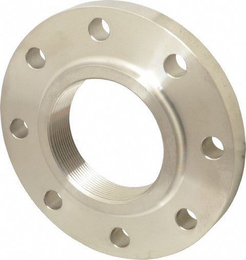 4" Pipe, 9" OD, Stainless Steel, Threaded Pipe Flange