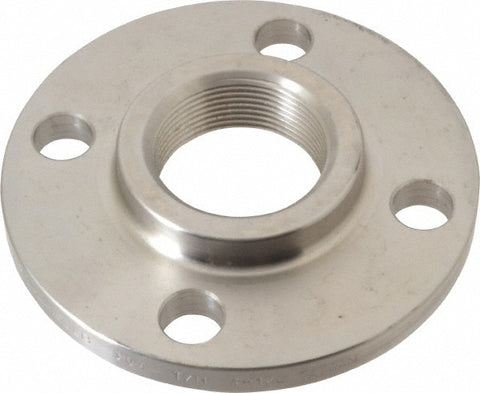1-1/2" Pipe, 5" OD, Stainless Steel, Threaded Pipe Flange