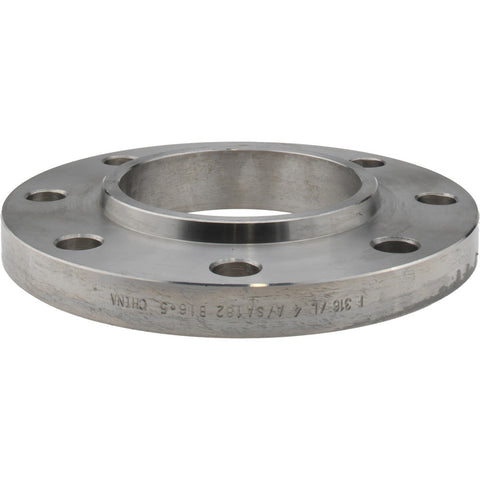 4" Pipe, 9" OD, Stainless Steel, Slip On Pipe Flange