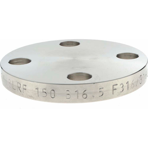 1" Pipe, 4-1/4" OD, Stainless Steel, Blind Pipe Flange