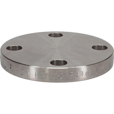 1-1/4" Pipe, 4-5/8" OD, Stainless Steel, Blind Pipe Flange