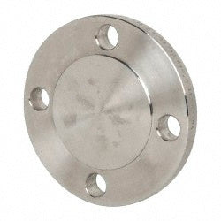2" Pipe, 6" OD, Stainless Steel, Blind Pipe Flange