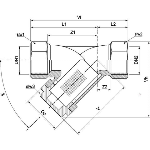 1" Pipe, NPT Ends, Stainless Steel Y-Strainer