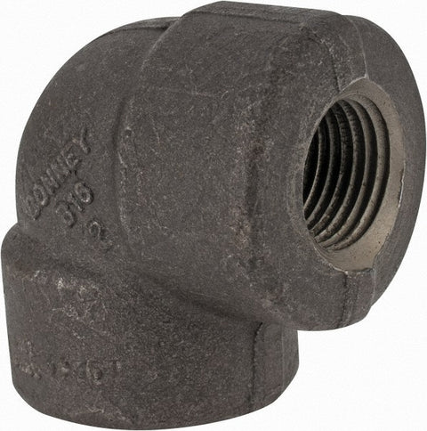 Black 90 deg Elbow: 1/2", Threaded