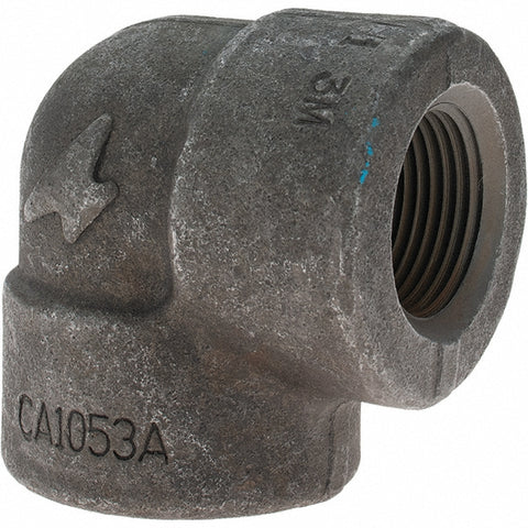 Black 90 deg Elbow: 1", Threaded