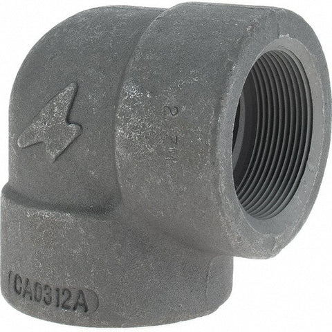 Black 90 deg Elbow: 2", Threaded