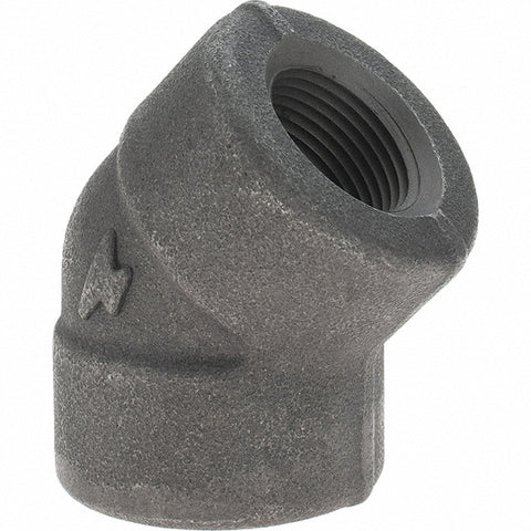 Black 45 deg Elbow: 3/4", Threaded