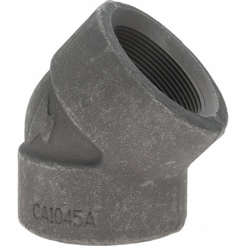 Black 45 deg Elbow: 2", Threaded