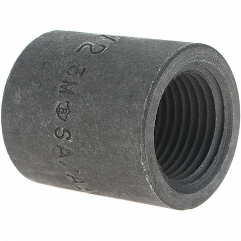 Black End Cap: 1/2", Threaded
