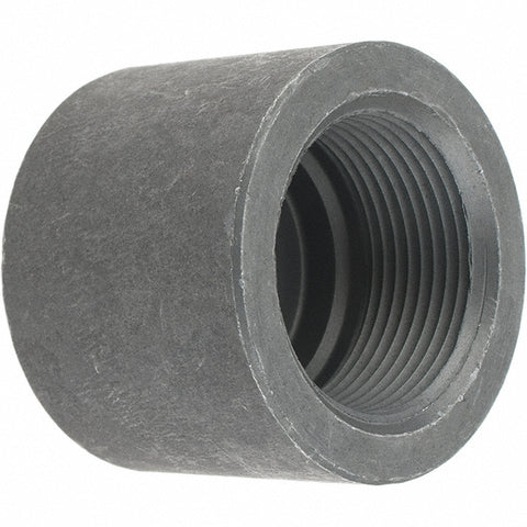 Black End Cap: 1-1/4", Threaded