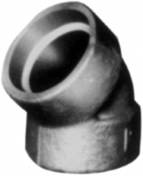 Black 45 deg Elbow: 3/8", Socket Weld