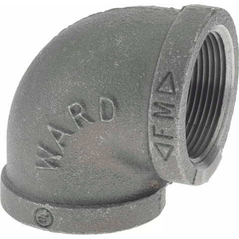 Black 90 deg Elbow: 1-1/2", 150 psi, Thread x Thread