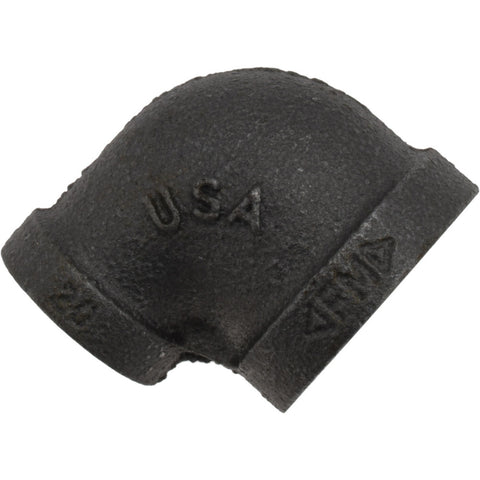 Black 90 deg Reducing Elbow: 3/4 x 3/8", Threaded