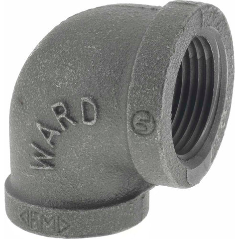Black 90 deg Elbow: 1 x 3/4", Threaded