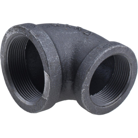 Black 90 deg Elbow: 2 x 1-1/2", Threaded