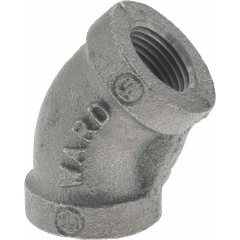 Black 45 deg Elbow: 3/8", Threaded