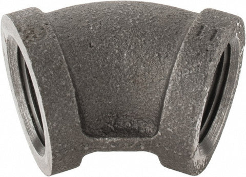 Black 45 deg Elbow: 3/4", 150 psi, Thread x Thread