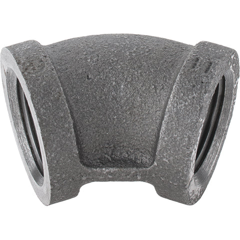 Black 45 deg Elbow: 1", 150 psi, Thread x Thread