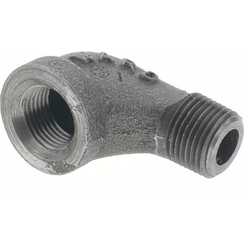 Black 90 deg Street Elbow: 3/8", 150 psi, Thread x Thread