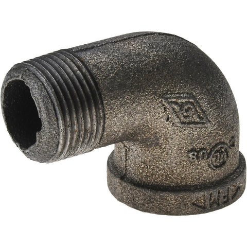 Black 90 deg Street Elbow: 3/4", Threaded