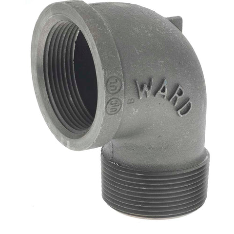 Black 90 deg Street Elbow: 2-1/2", 150 psi, Thread x Thread