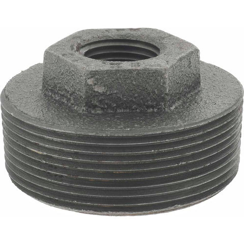 Black Hex Bushing: 2 x 1/2", 125 psi, Thread x Thread