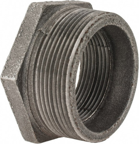 Black Hex Bushing: 2 x 1-1/2", 150 psi, Thread x Thread