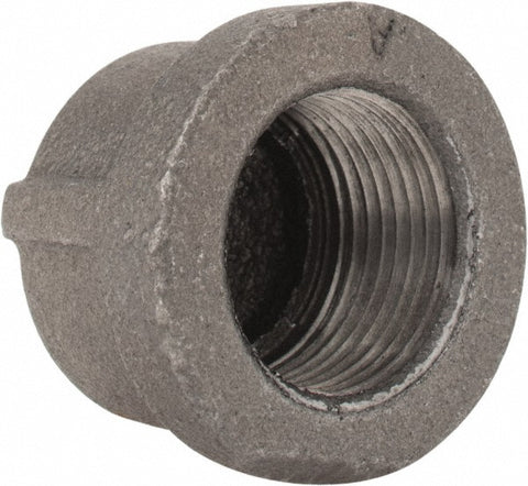 Black Cap: 3/4", 150 psi, Thread x Thread