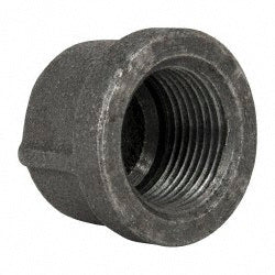 Black Cap: 1", 150 psi, Thread x Thread