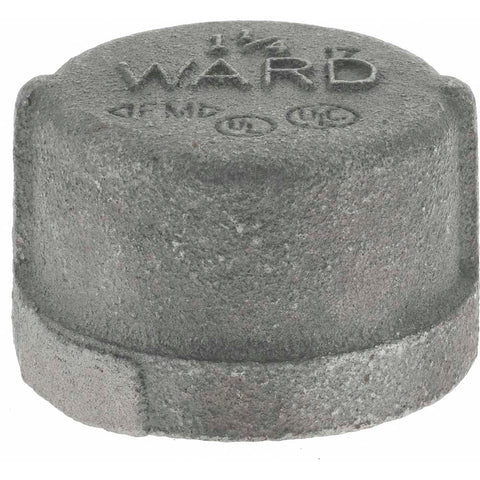 Black End Cap: 1-1/4", Threaded