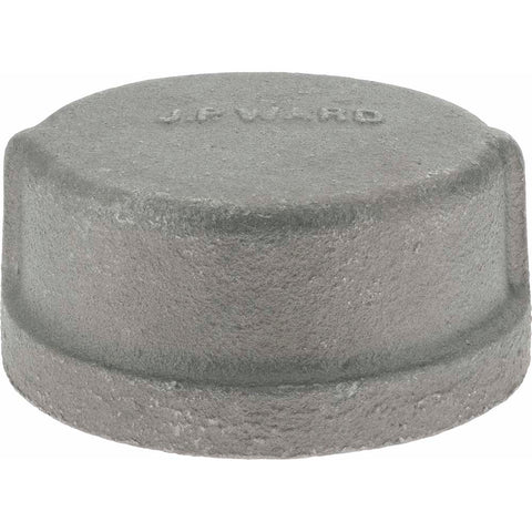Black Cap: 2-1/2", 150 psi, Thread x Thread