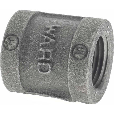 Black Coupling: 1/2", Threaded