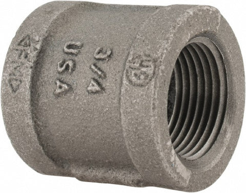Black Coupling: 3/4", 150 psi, Thread x Thread