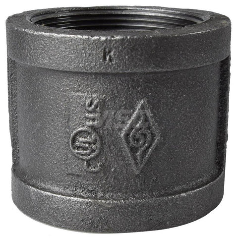 Black Coupling: 2", Threaded