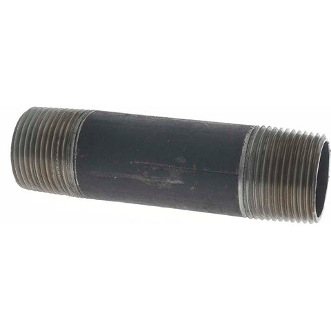 Black Pipe Nipple: 1" Dia x 4-1/2" Long, Schedule 40