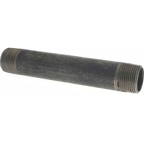 Black Pipe Nipple: 1" Dia x 7" Long, Schedule 40