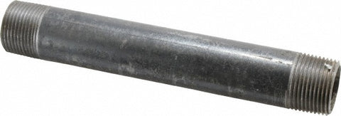 Black Pipe Nipple: 1" Dia x 8" Long, Schedule 40